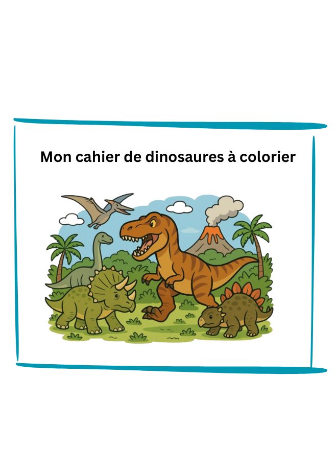 Cahier de coloriage Dinosaures