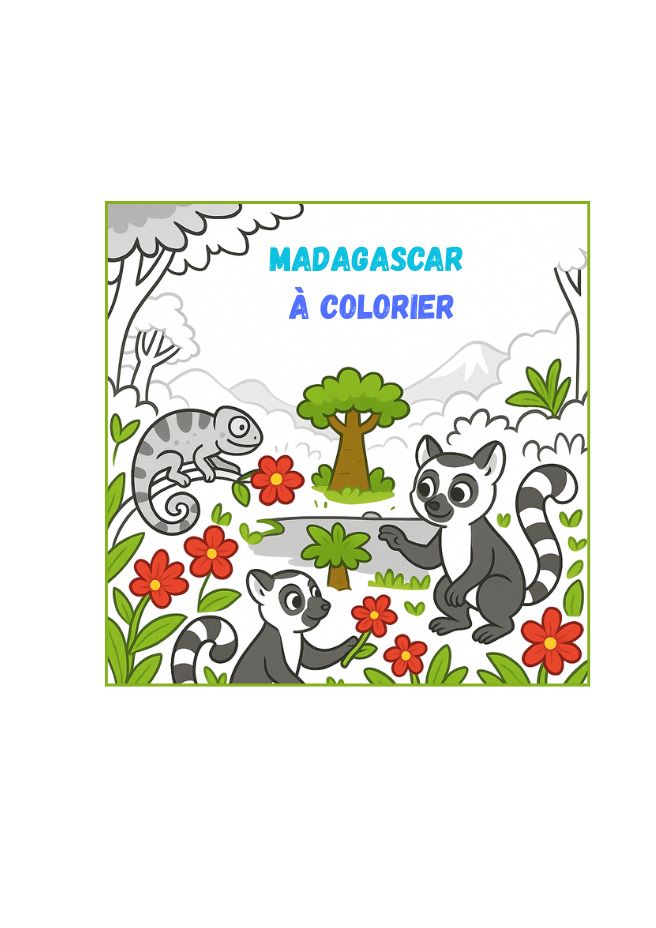 Madagascar à colorier